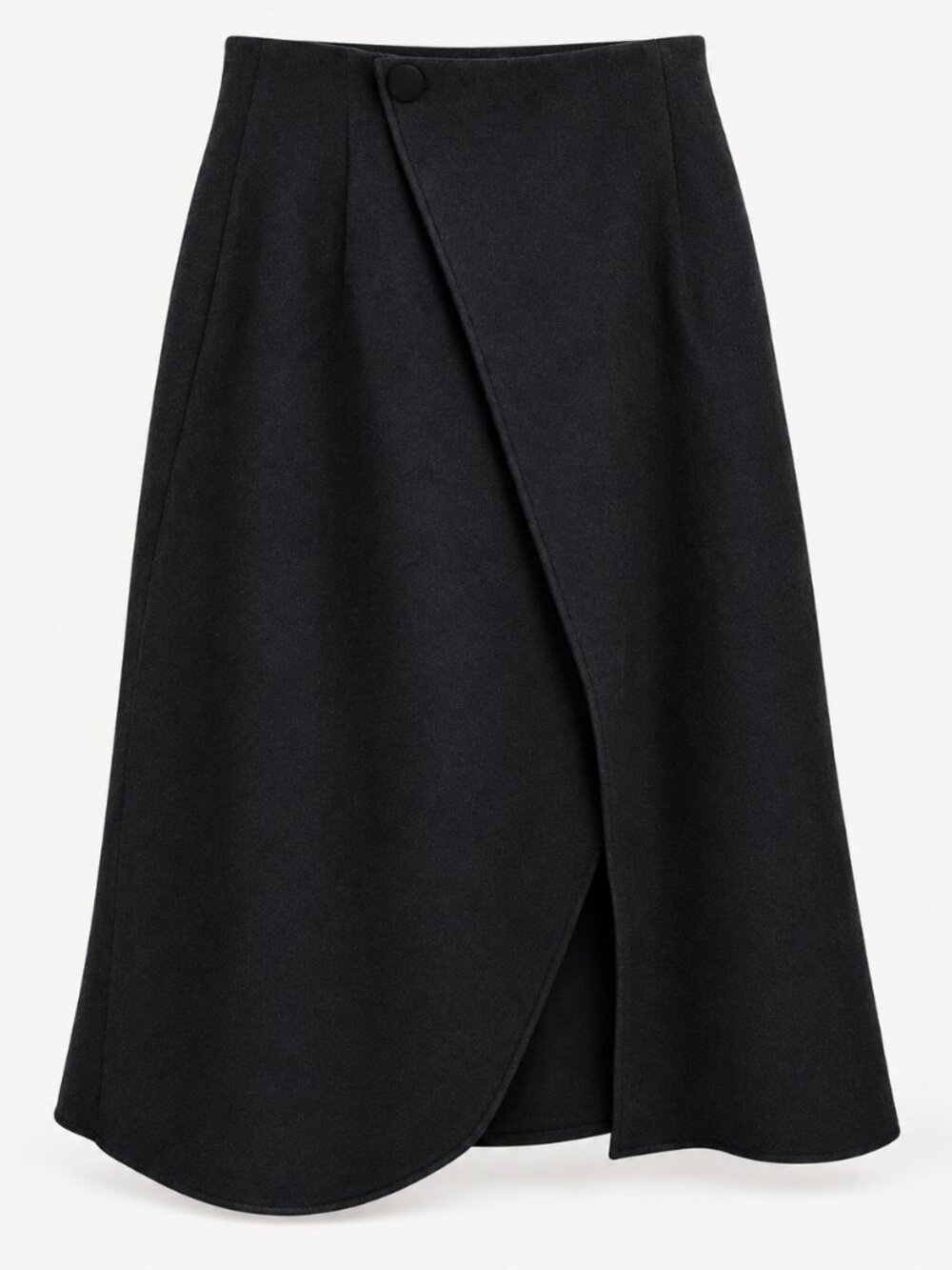 Club Monaco A-Line Cutaway Skirt Wool Blend Charcoal Asymmetrical NWT 8